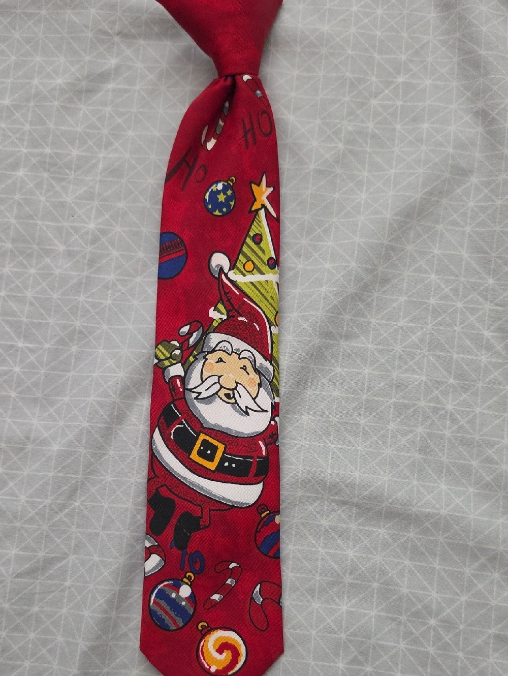 Kids Christmas Santa Tie - Red Festive Necktie